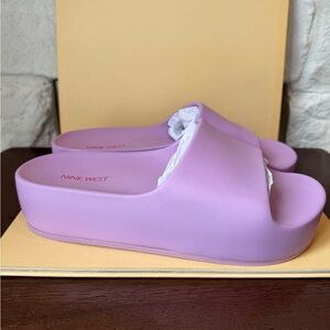 Nine West Women's Purple Slide Sandals